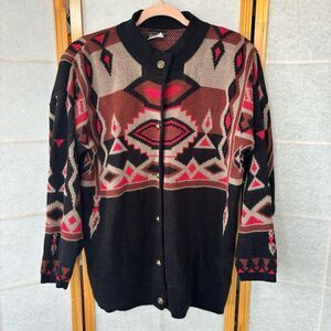 Vintage Southern Lady‎ Women's Sz Small Aztec Southwestern Print Cardigan